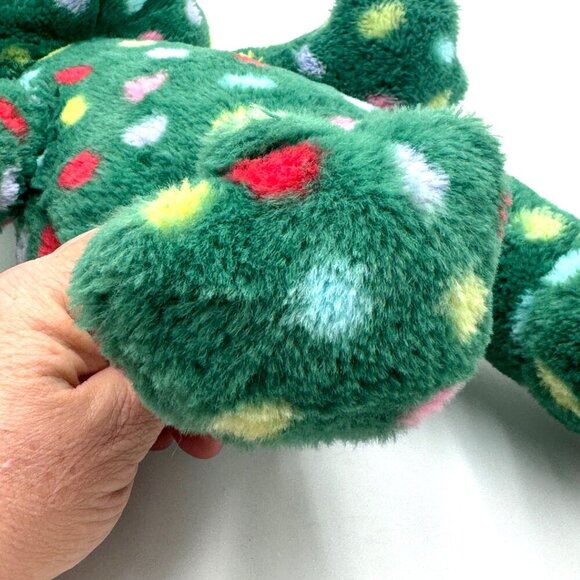 Build A Bear BAB Jolly Jumps Frog Holiday Green Polka Dot Stuffed Animal - Picture 4 of 8
